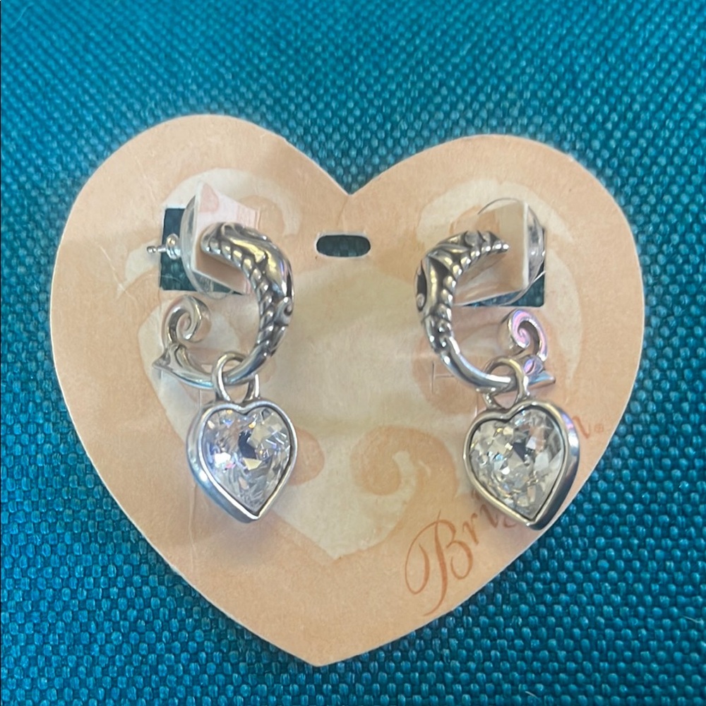 Elegant Silver Heart Earrings